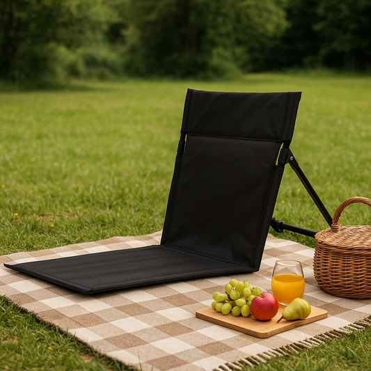 Faltbare Rückenlehne für Picknick, Strand & Garten – Mit Tasche