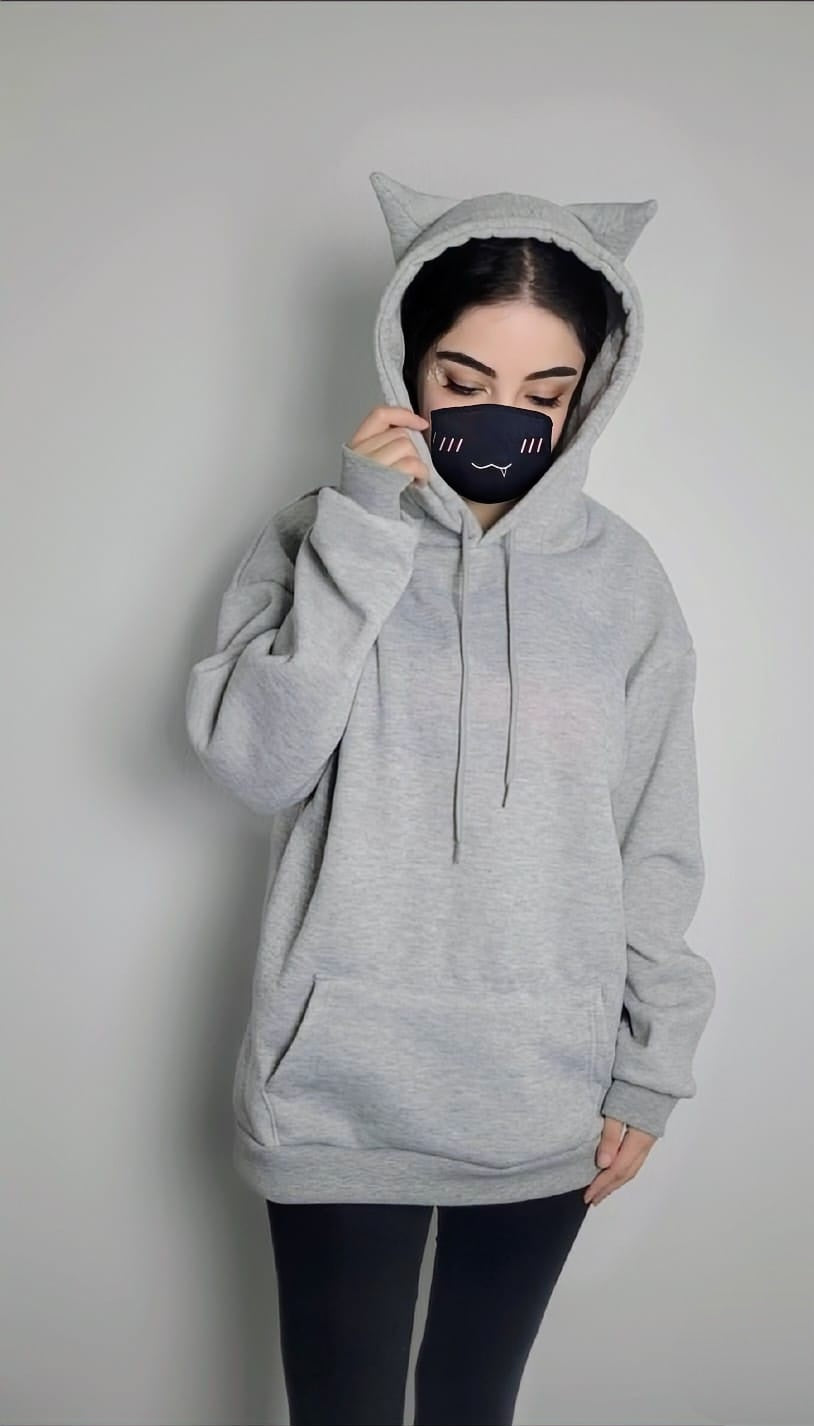 Kapuzen Hoodie mit Katzenohren