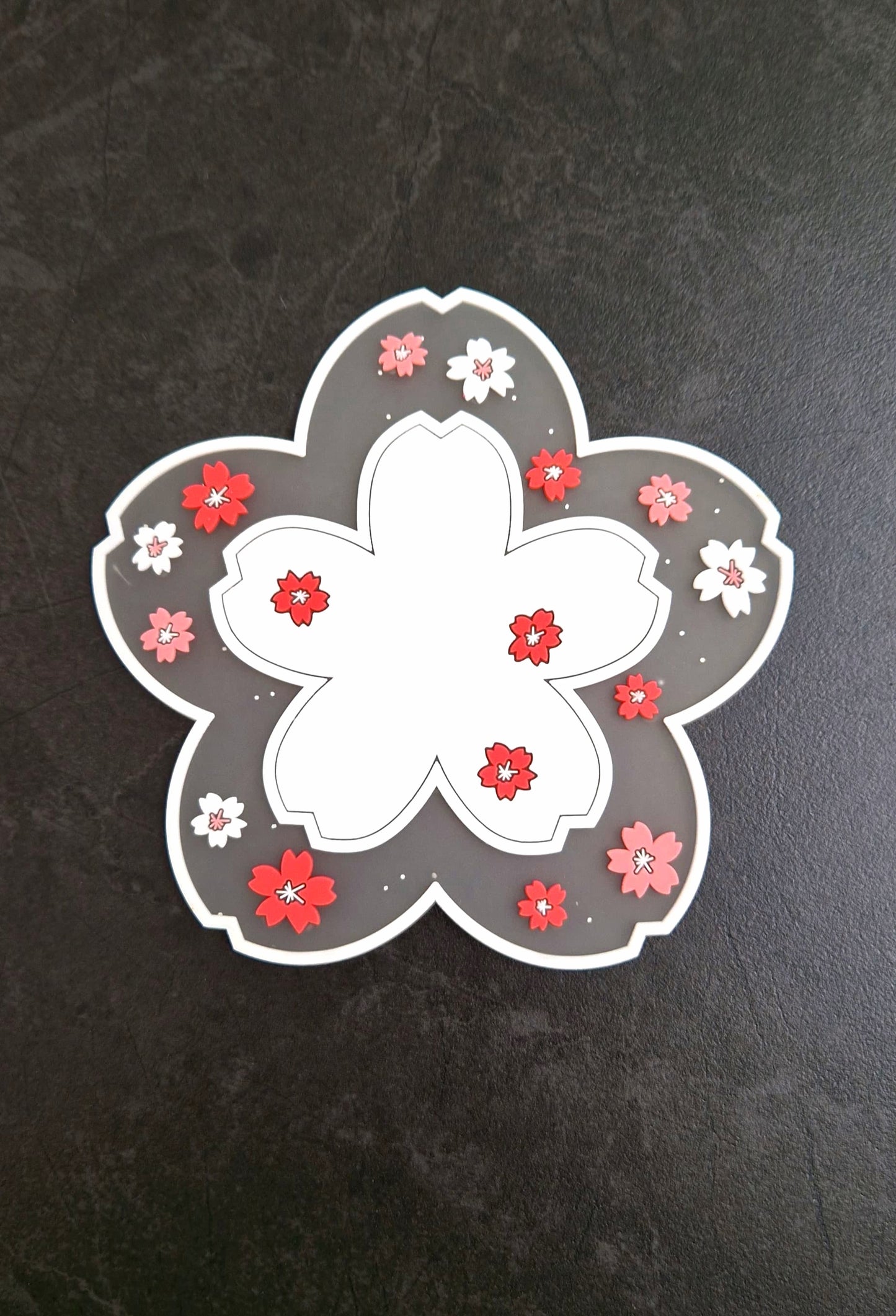 Sakura Untersetzer Set – 2er Set Kirschblüten Silikon rutschfest Pink & Weiß