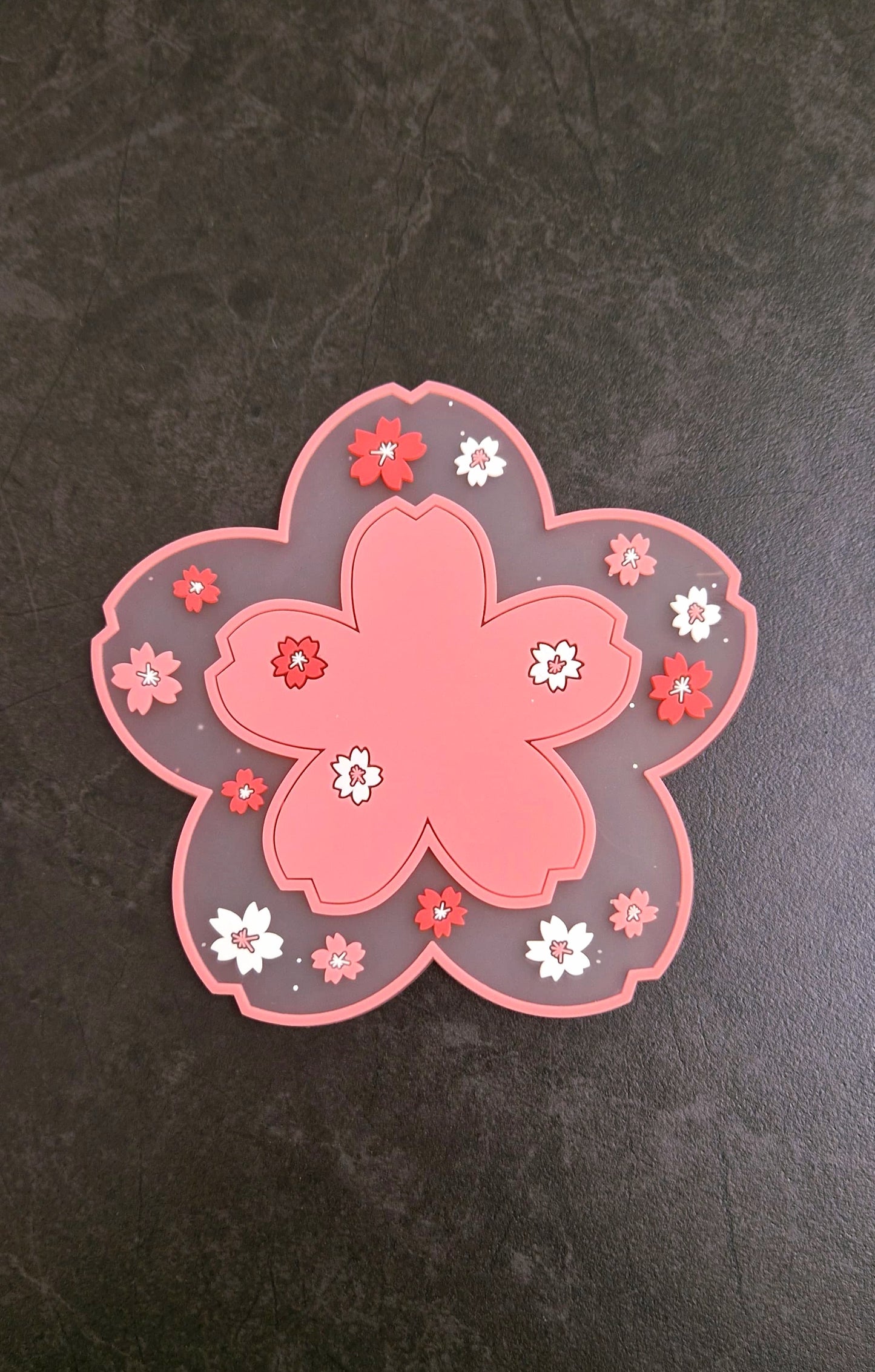 Sakura Untersetzer Set – 2er Set Kirschblüten Silikon rutschfest Pink & Weiß