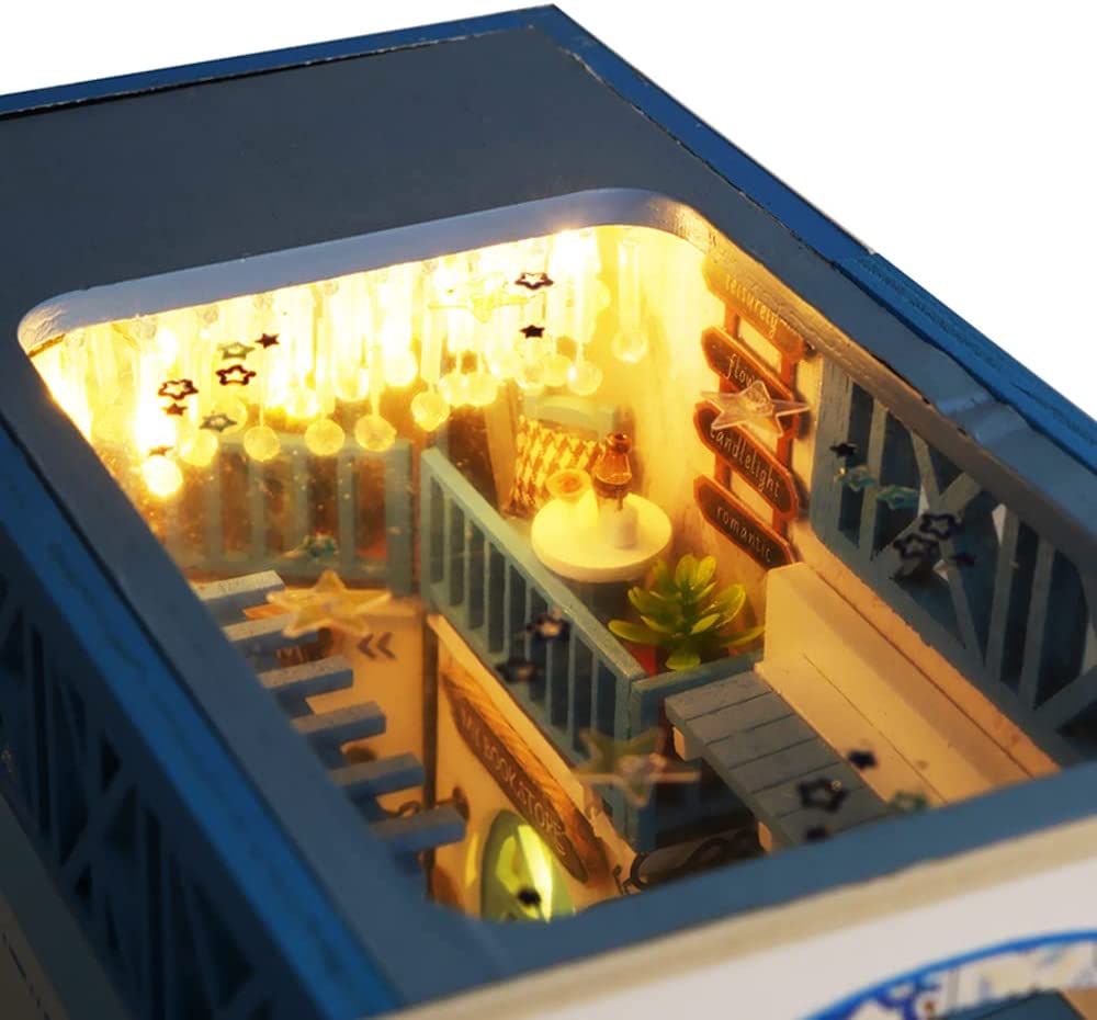 Sea Breeze DIY Buchständer – Kreatives Bastelset mit Licht | Perfekt für Manga/Anime & Bücherregale