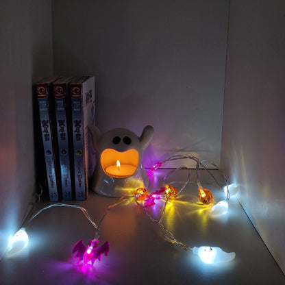 Halloween LED Lichterkette Kürbisse,Geister & Fledermäuse Ideal für Anime- & Manga Sammlung