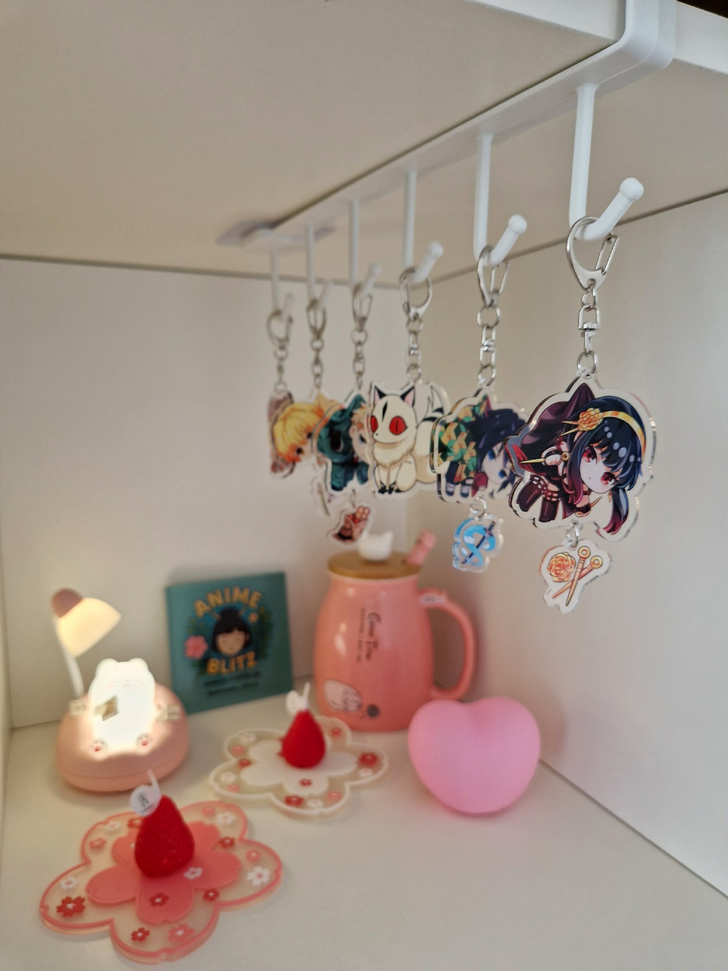Multifunktionale Hakenleiste für Regale – Kunststoff, für Schlüssel & Schmuck