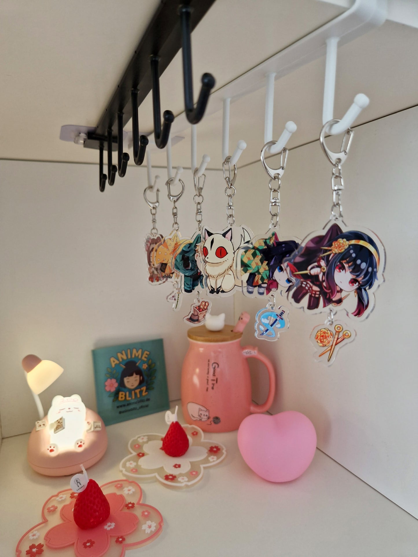 Multifunktionale Hakenleiste für Regale – Kunststoff, für Schlüssel & Schmuck