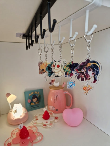 Multifunktionale Hakenleiste für Regale – Kunststoff, für Schlüssel & Schmuck