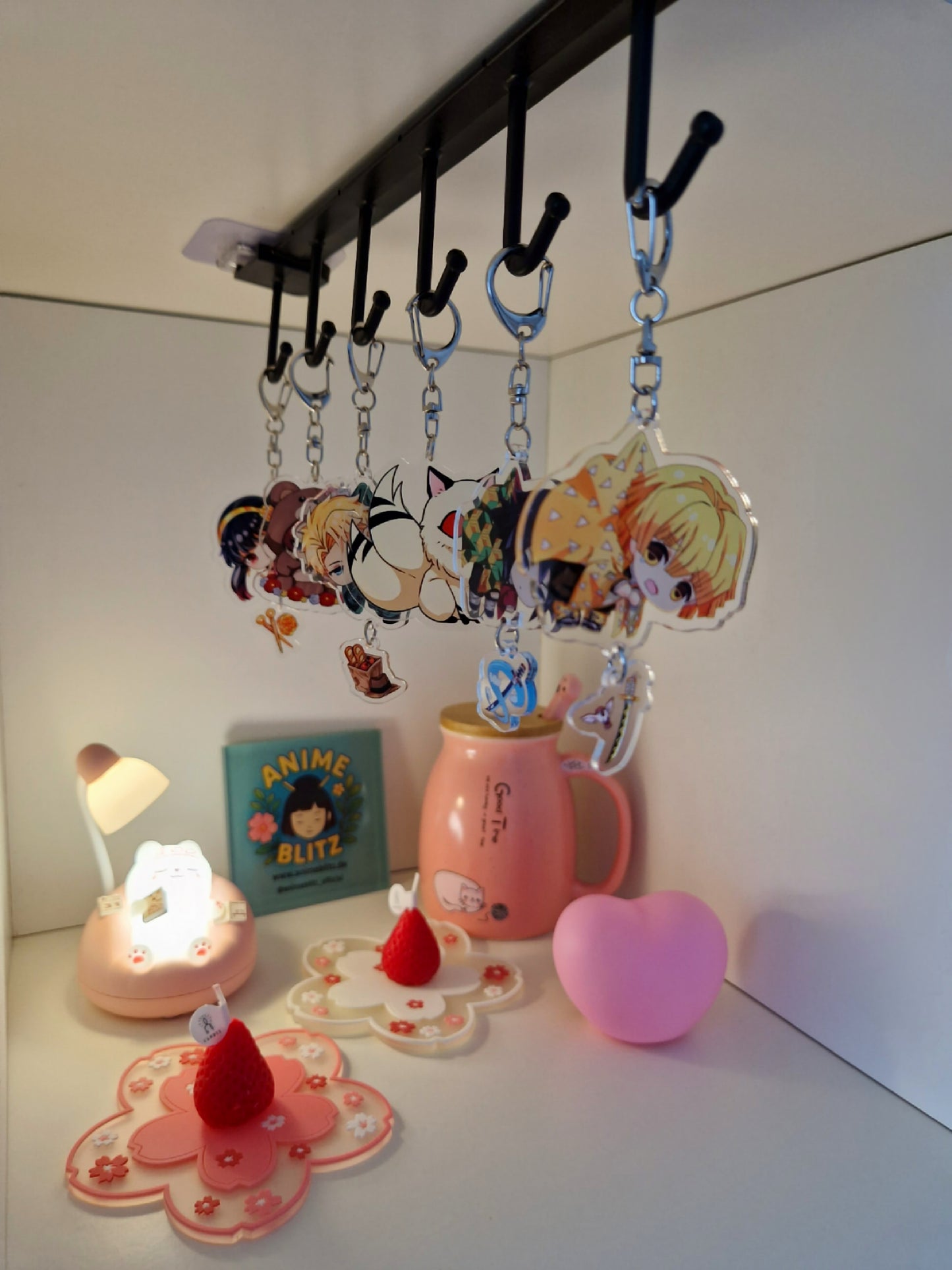 Multifunktionale Hakenleiste für Regale – Kunststoff, für Schlüssel & Schmuck