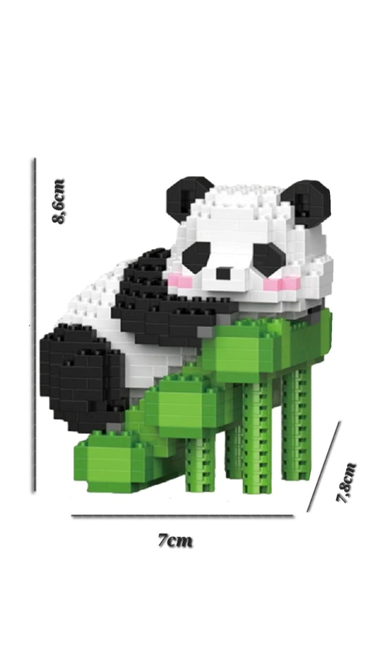 Panda Treppensteigen Bausteine Figur Bricks Kawaii Deko