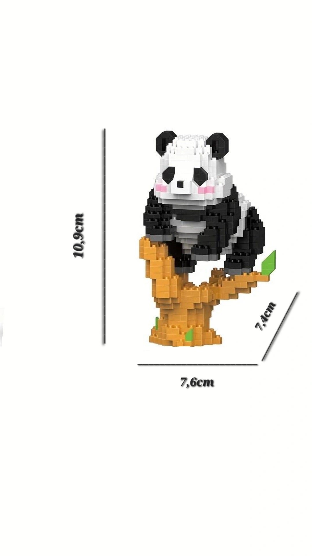 Panda auf Baum Bausteine Figur Bricks Deko Kawaii