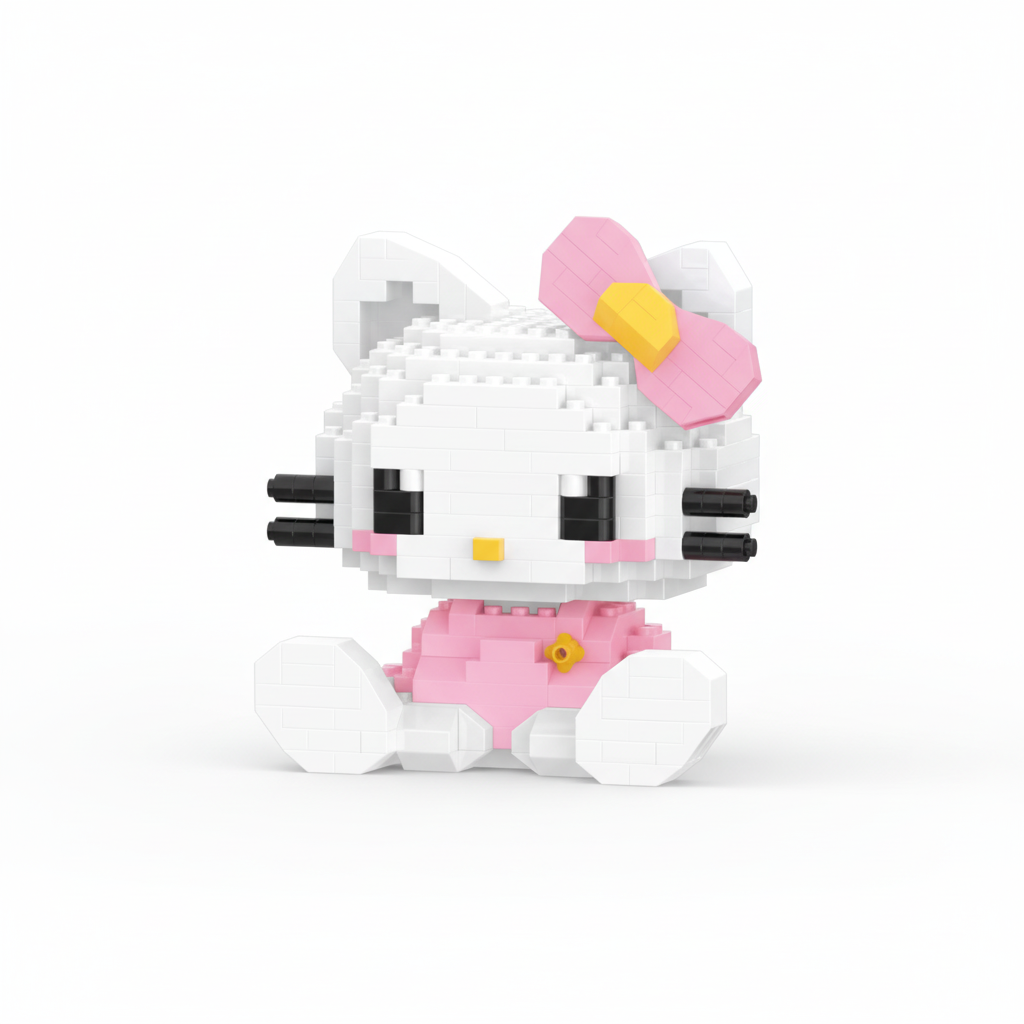 Hello Kitty Mini-Bausteinset Bricks DIY Figur für Fans