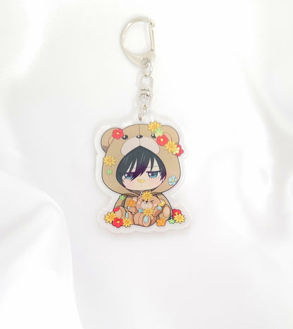 Blue Lock Schlüsselanhänger – Chibi Anime Figuren im Bären-Design | Acryl Keychains für Fans