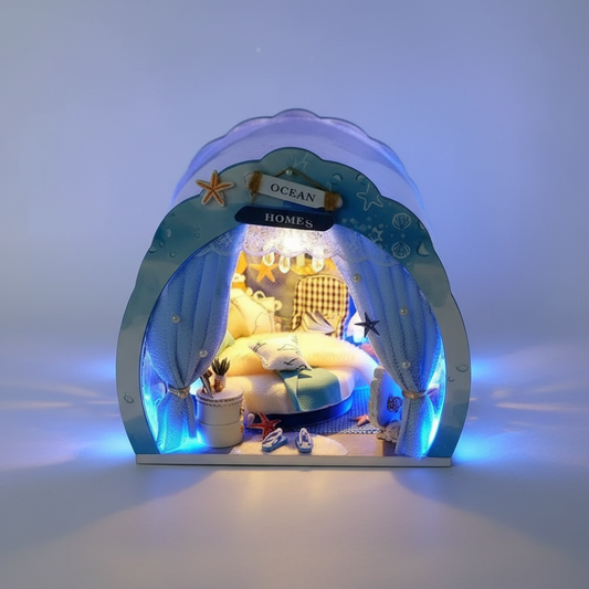 Unterwasser Miniaturhaus „Ocean Home“ mit LED – DIY Deko-Set