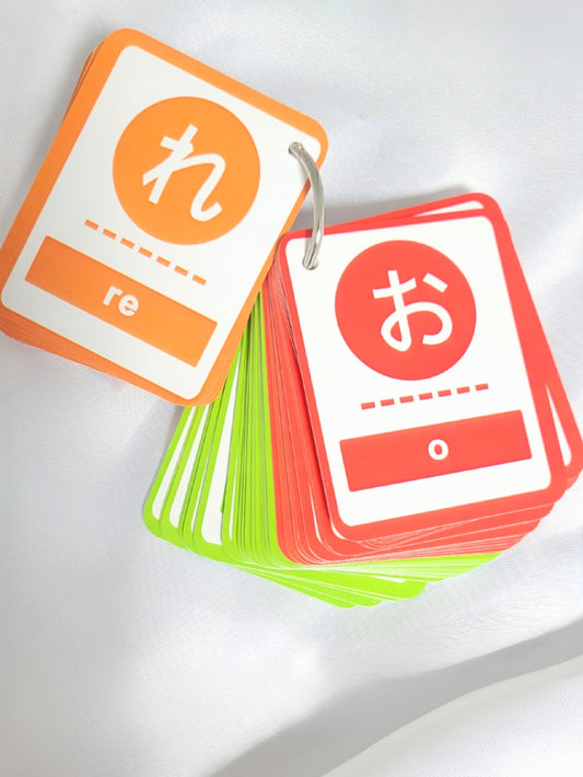 Japanische Hiragana Karten – 51 Karten, 102 Gruppen