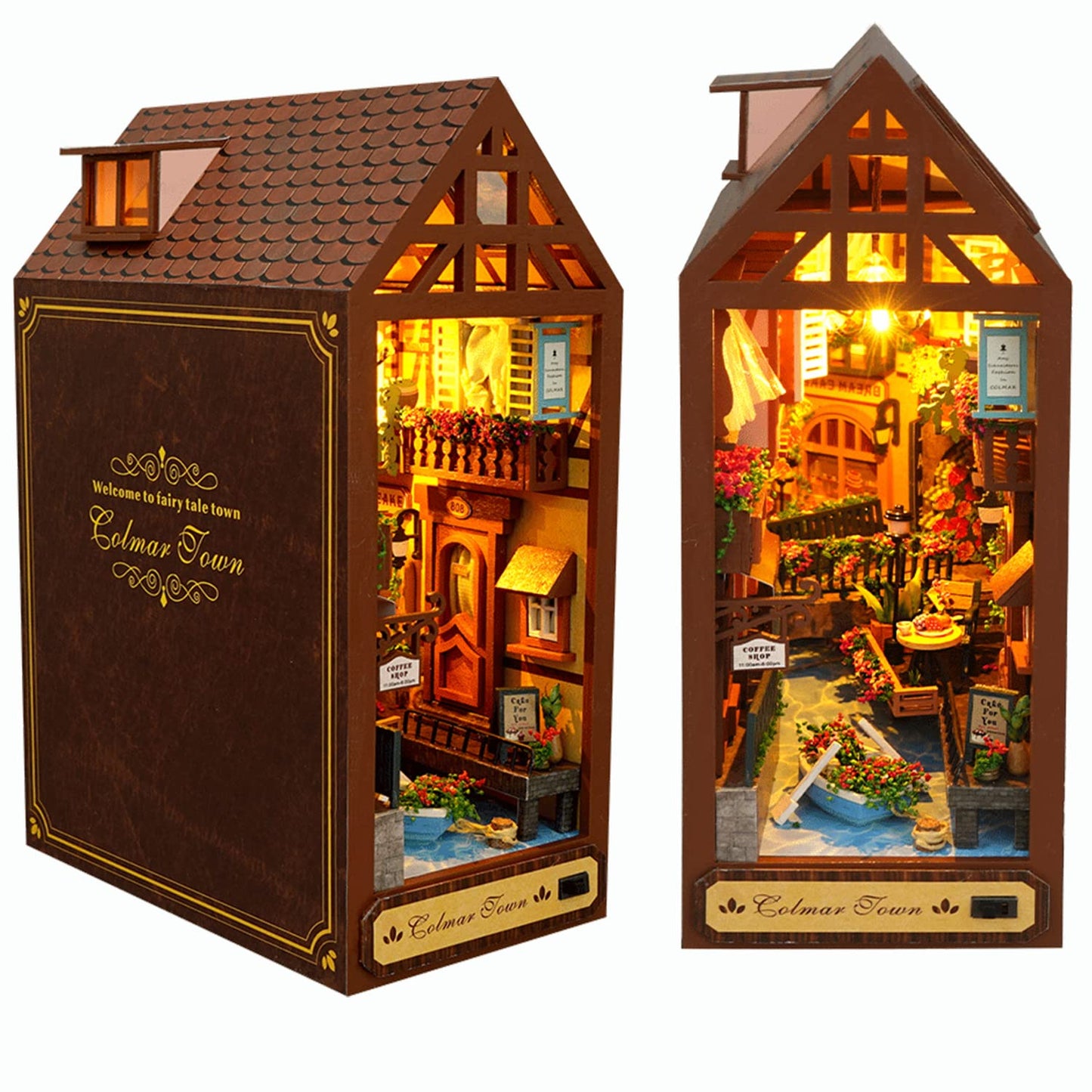 DIY Bookend „Leisure Years“ Buchständer – Kreatives Bastelset mit Licht | Perfekt für Manga/Anime & Bücherregale