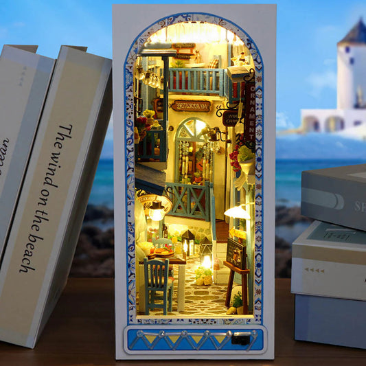 Sea Breeze DIY Buchständer – Kreatives Bastelset mit Licht | Perfekt für Manga/Anime &  Bücherregale