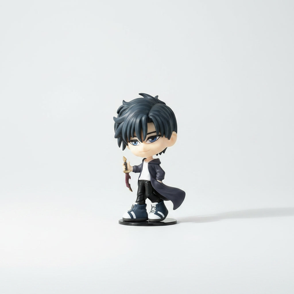 Anime Solo Leveling Kawaii Figur Sung Jinwoo