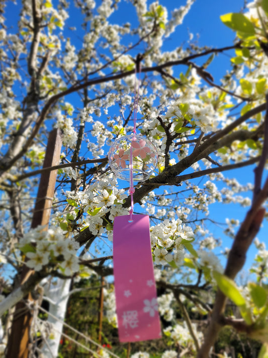 Windspiel Kirschblüten für Balkon und Garten
